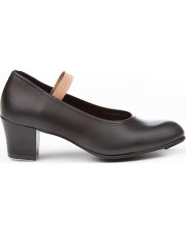 ANGELITOS ZAPATOS DE FLAMENCO PARA NINA CON TACON Y GOMA DE SUJECION MODELO 303 NEGRO