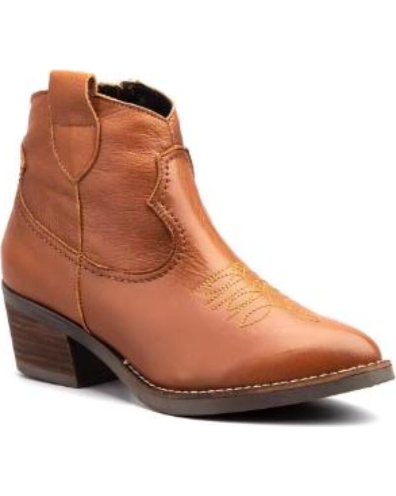 JAM BOTINES COWBOY CAMPERO DE PIEL PARA MUJER TALLAS 36 A 41 MODELO 935 MARRóN