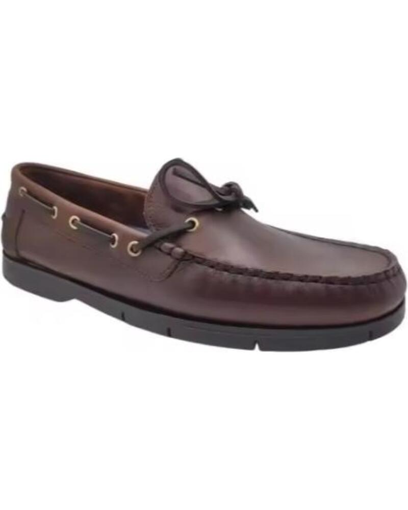 KATOSINES ZAPATOS NAUTICOS DE PIEL MARRON CON SUELA LISA TALLAS 39 A 46 MODELO 2060 SACHINI MARRóN