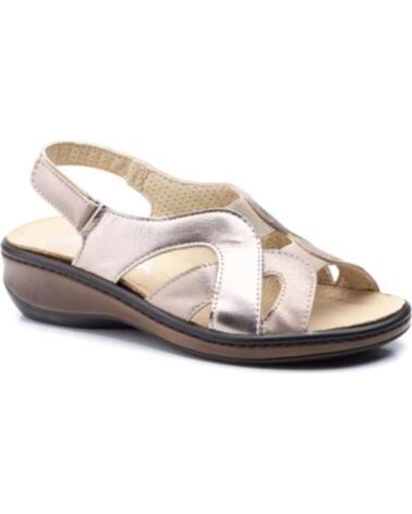 JAM SANDALIAS COMODAS DE PIEL PARA MUJER CON PIES DELICADOS MODELO 5051 PLATEADO