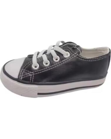 KATOSINES ZAPATILLAS DE POLIPIEL PARA NINO O NINA DISENO CLASICO CON PUNTERA MODELO XF33 TALLAS 24 A 29 NEGRO