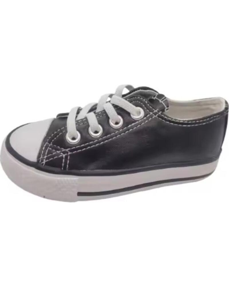 KATOSINES ZAPATILLAS DE POLIPIEL PARA NINO O NINA DISENO CLASICO CON PUNTERA MODELO XF33 TALLAS 24 A 29 NEGRO