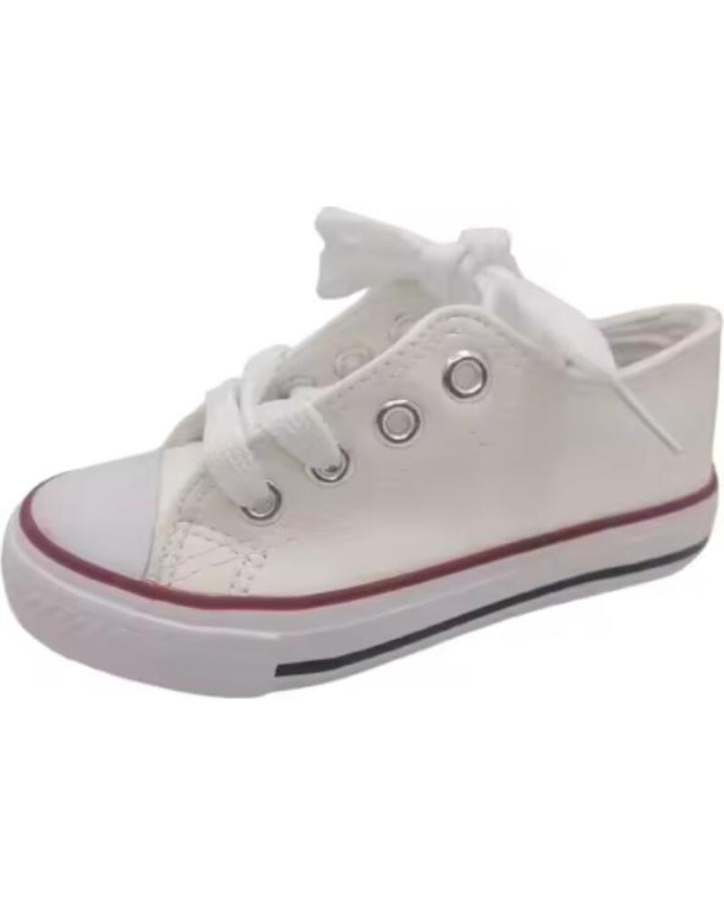 KATOSINES ZAPATILLAS DE POLIPIEL PARA NINO O NINA DISENO CLASICO CON PUNTERA MODELO XF33 TALLAS 24 A 29 BLANCO