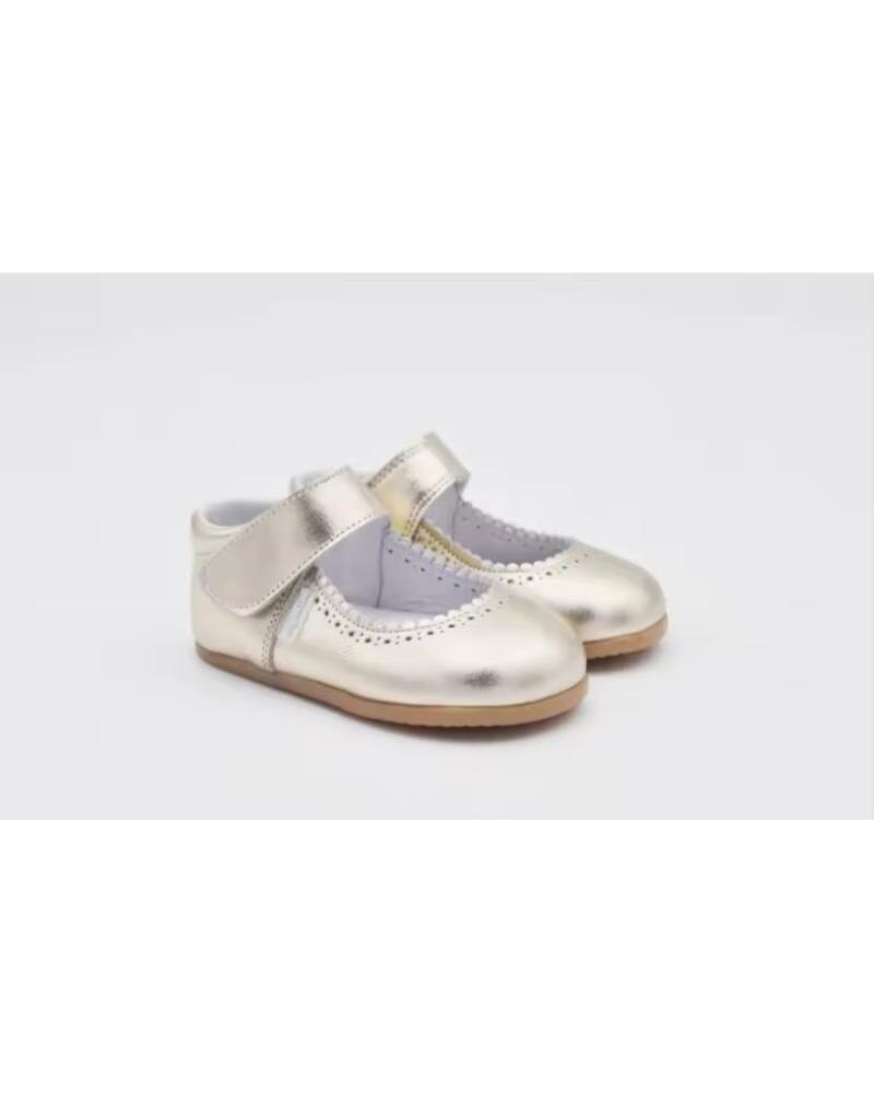 ANGELITOS PEPITO CHAROL RESPETUOSO DE PIEL TALLAS 20 A 27 MODELO 541 PLATEADO