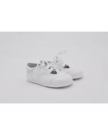 ANGELITOS ZAPATO INGLESITO RESPETUOSO DE PIEL TALLAS 20 A 27 MODELO 543 BLANCO