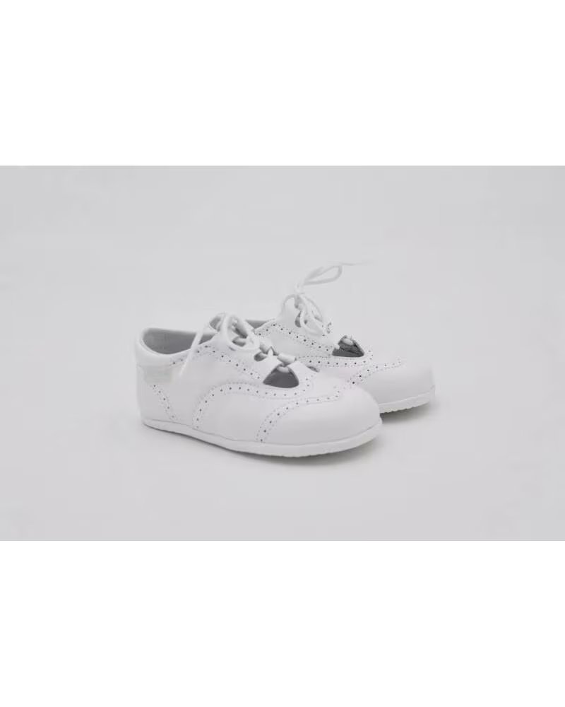 ANGELITOS ZAPATO INGLESITO RESPETUOSO DE PIEL TALLAS 20 A 27 MODELO 543 BLANCO