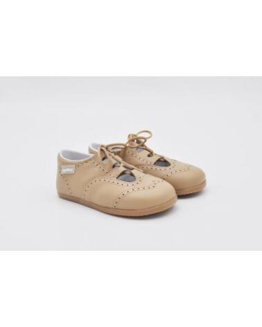 ANGELITOS ZAPATO INGLESITO RESPETUOSO DE PIEL TALLAS 20 A 27 MODELO 543 MARRóN