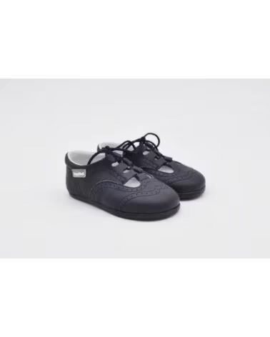 ANGELITOS ZAPATO INGLESITO RESPETUOSO DE PIEL TALLAS 20 A 27 MODELO 543 AZUL