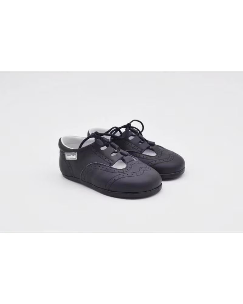 ANGELITOS ZAPATO INGLESITO RESPETUOSO DE PIEL TALLAS 20 A 27 MODELO 543 AZUL