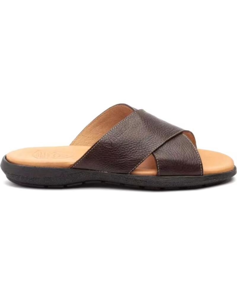 IBERICO SHOES SANDALIAS DE HOMBRE EN PIEL MARRON MODELO 2029 TALLAS 40 A 45 MARRóN