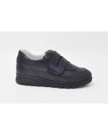 ANGELITOS ZAPATOS COLEGIALES DE PIEL CON VELCRO PARA NINO MODELO 904 TALLAS 21 A 40 AZUL
