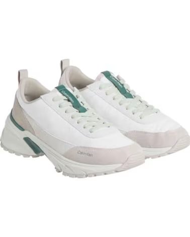 CALVIN KLEIN ZAPATILLAS ZAPATILLAS HIKE RUNNER CASUAL NY SUEDE BLANCO EN MULTICOLOR PARA UNISEX VERDE
