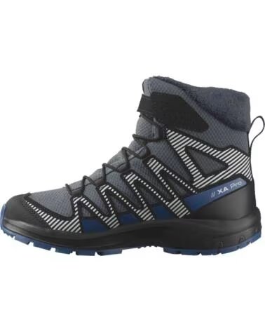 SALOMON ZAPATILLAS BOTAS XA PRO V8 WINTER CLIMA WATERPROOF GRIS OSCURO AZUL EN MULTICOLOR PARA NINOS UNISEX INFANTIL