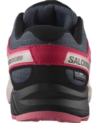 SALOMON ZAPATILLAS SPEEDCROSS CLIMA WATERPROOF UNISEX INFANTIL GRIS Y ROJO