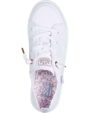 SKECHERS ZAPATILLAS BOBS 114150-WHT BLANCAS DE LONA WHITE CANVAS