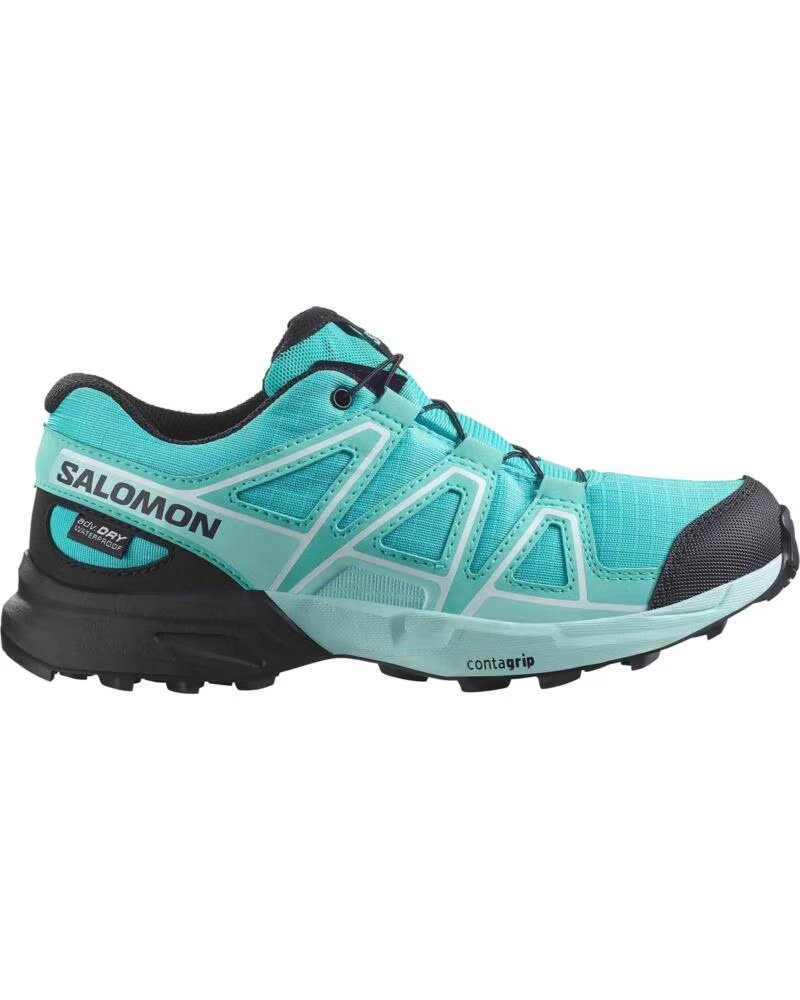 SALOMON ZAPATILLAS L47733900 EN VERDE PARA NINOS UNISEX BLUE CURACAO-BLACK-ICED AQUA