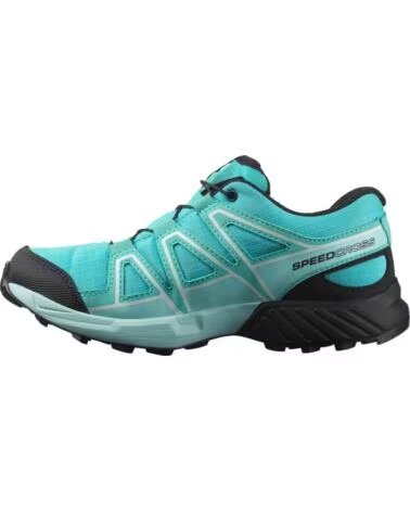 SALOMON ZAPATILLAS L47733900 EN VERDE PARA NINOS UNISEX BLUE CURACAO-BLACK-ICED AQUA