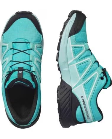 SALOMON ZAPATILLAS L47733900 EN VERDE PARA NINOS UNISEX BLUE CURACAO-BLACK-ICED AQUA
