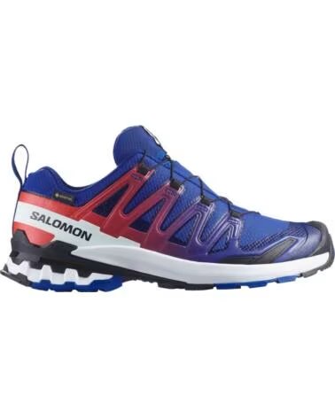 SALOMON ZAPATILLAS ZAPATILLAS XA PRO 3D V9 GORE-TEX EQUIPE AZUL ELECTRICO BLANCO ROJO EN AZUL PARA MUJER SURF THE WEB-FIERY RED-