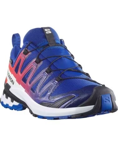 SALOMON ZAPATILLAS ZAPATILLAS XA PRO 3D V9 GORE-TEX EQUIPE AZUL ELECTRICO BLANCO ROJO EN AZUL PARA MUJER SURF THE WEB-FIERY RED-