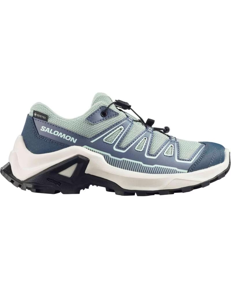 SALOMON ZAPATILLAS ZAPATILLAS X ULTRA GORE-TEX AZUL BLANCO INFANTIL EN AZUL PARA NINOS UNISEX GREEN MILIEU-GRISAILLE-CLEARLY AQU