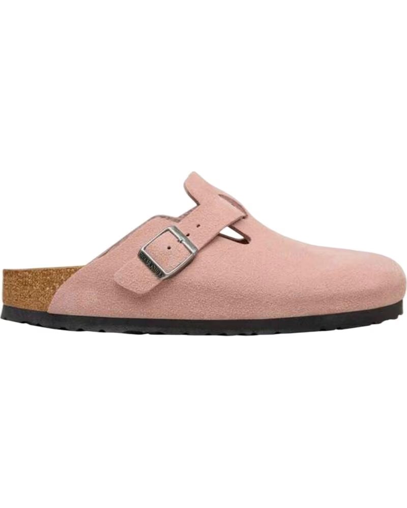 BIRKENSTOCK ZUECOS BOSTON SUEDE LEATHER EN ROSA PARA UNISEX