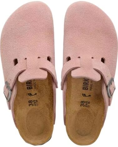 BIRKENSTOCK ZUECOS BOSTON SUEDE LEATHER EN ROSA PARA UNISEX
