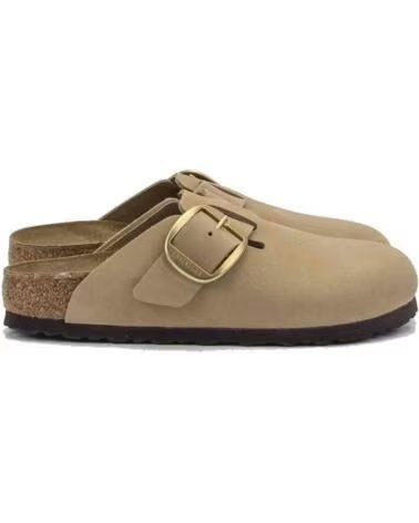 BIRKENSTOCK SANDALIAS DE PLATAFORMA BOSTON BIG BUCKLE EN BEIGE PARA UNISEX