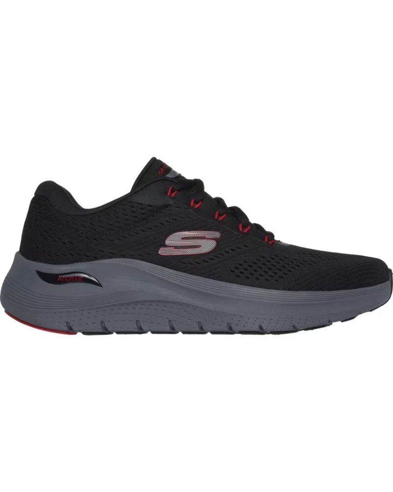 SKECHERS ZAPATILLAS 232700-BKRD EN PARA HOMBRE NEGRO