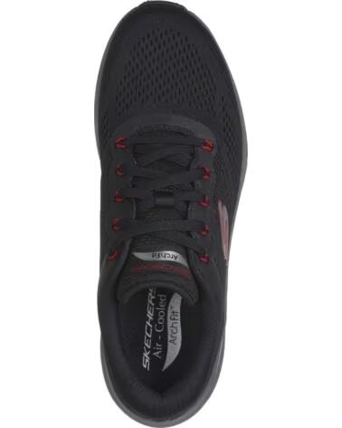 SKECHERS ZAPATILLAS 232700-BKRD EN PARA HOMBRE NEGRO