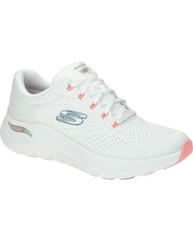 SKECHERS ZAPATILLAS 150051-WPKB EN BLANCO PARA MUJER WHITE MESH-PINK BLUE TRIM