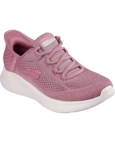 SKECHERS ZAPATILLAS 150012DKMV EN PARA MUJER DARK MAUVE MESH-PINK TRIM