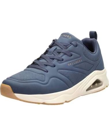 SKECHERS ZAPATILLAS 183090-NVY EN AZUL PARA HOMBRE NAVY DURALEATHER- MESH
