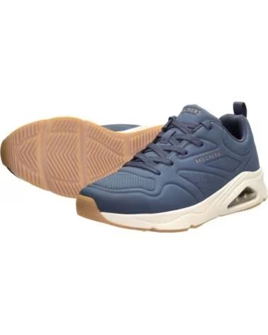 SKECHERS ZAPATILLAS 183090-NVY EN AZUL PARA HOMBRE NAVY DURALEATHER- MESH