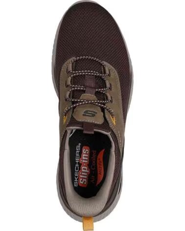 SKECHERS ZAPATILLAS 211190-BRN EN MARRON PARA HOMBRE BROWN KNITTED MESH - SYNTHETIC