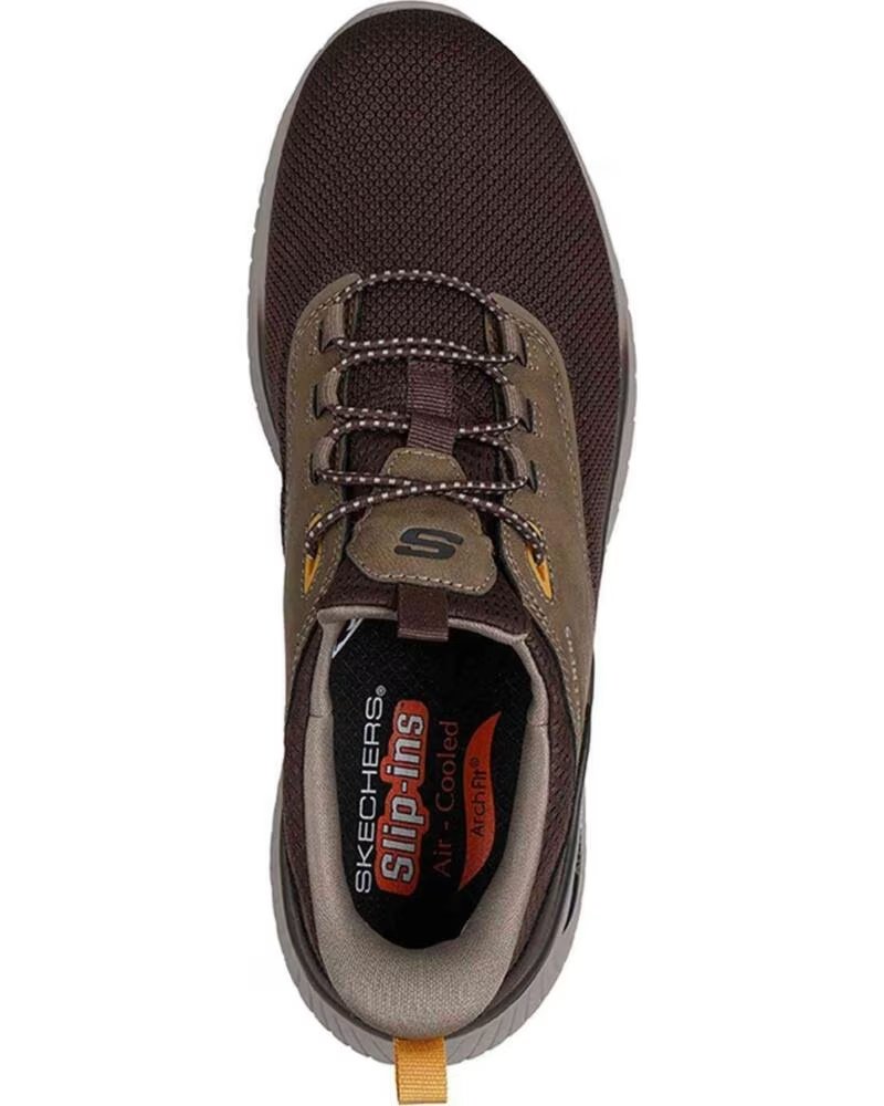 SKECHERS ZAPATILLAS 211190-BRN EN MARRON PARA HOMBRE BROWN KNITTED MESH - SYNTHETIC