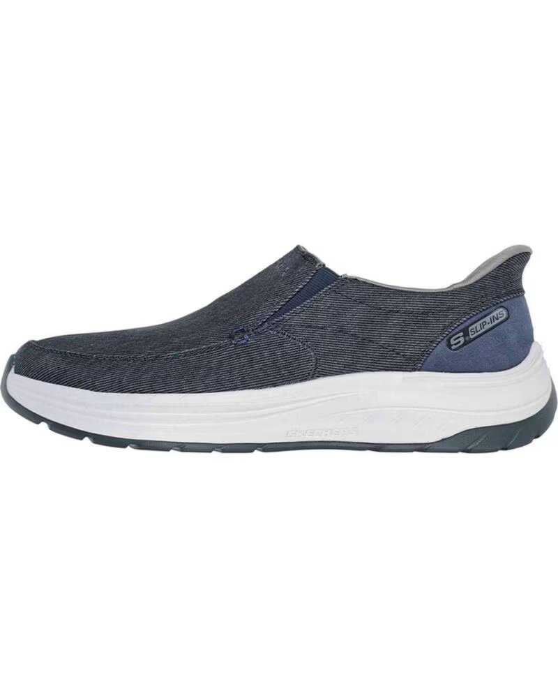 SKECHERS ZAPATILLAS 205356-NVY EN AZUL PARA HOMBRE NAVY CANVAS