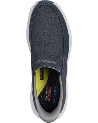 SKECHERS ZAPATILLAS 205356-NVY EN AZUL PARA HOMBRE NAVY CANVAS