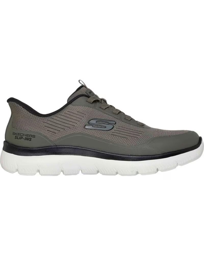 SKECHERS ZAPATILLAS 233047-OLBK EN VERDE PARA HOMBRE CANA