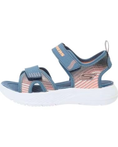 SKECHERS SANDALIAS 407034L-NVOR EN AZUL Y NARANJA UNISEX