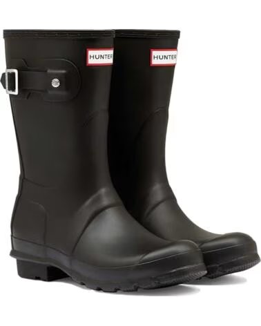 HUNTER BOTAS ORIGINAL SHORT - BOTAS DE AGUA EN NEGRO PARA MUJER VERDE - HGR