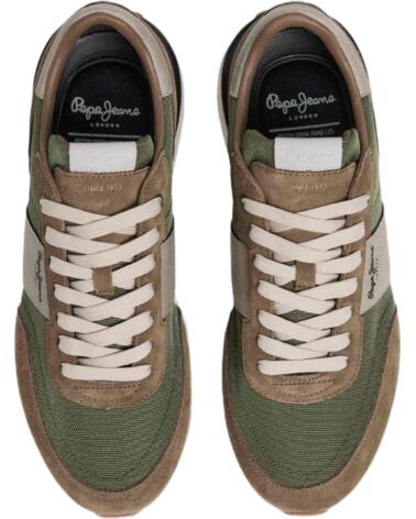 PEPE JEANS ZAPATILLAS PMS60020-595 EN VERDE PARA HOMBRE MULTICOLOR