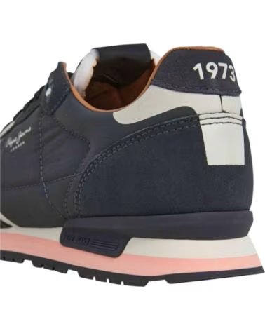 PEPE JEANS ZAPATILLAS BRIT PRINTS - ZAPATILLAS EN AZUL PARA HOMBRE 876-AZUL OSCURO-MARRóN