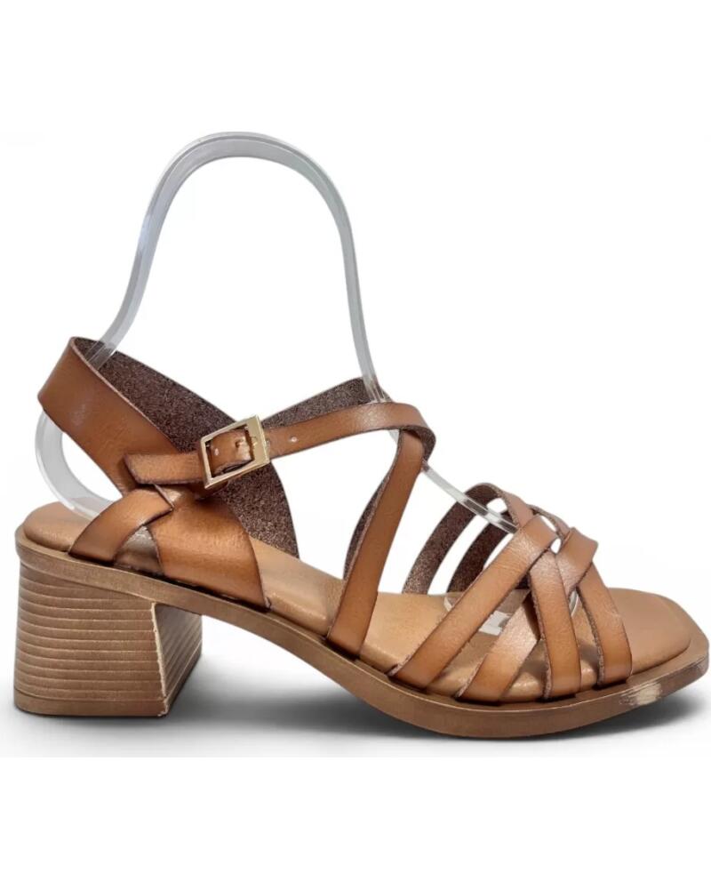 TIMBOS SANDALIA TACON MUJER KAKI 133301 MARRóN