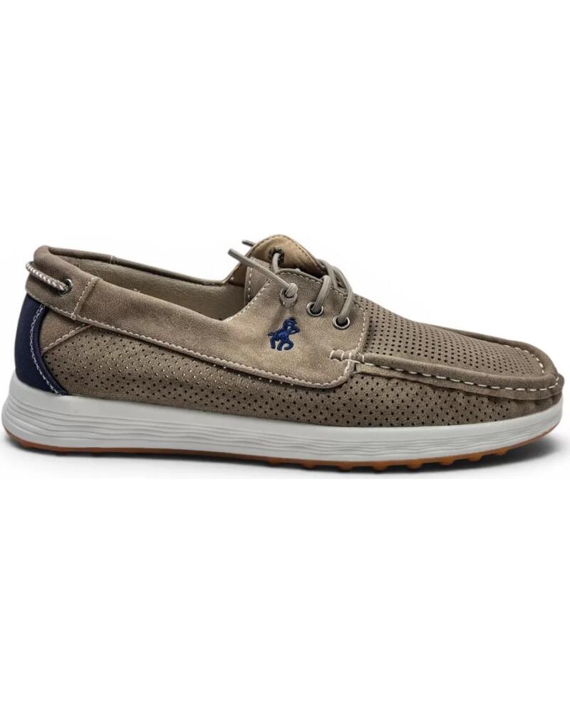 TIMBOS ZAPATO COMODO PICADO DE HOMBRE KAKI 133216 MARRóN