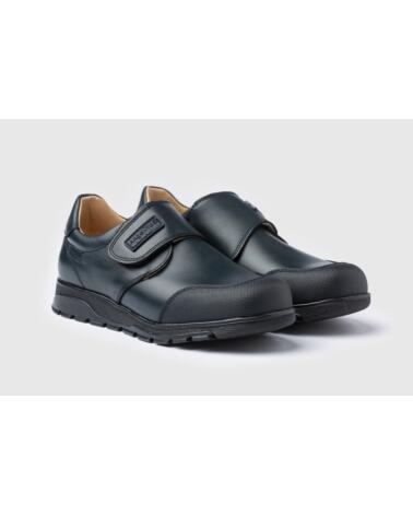 ANGELITOS ZAPATO COLEGIAL NAPA VELCRO TALLAS 22 A 42 MODELO 453 AZUL