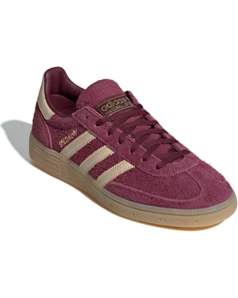 ADIDAS HANDBALL SPEZIAL WOMAN KK0929 MAROON - WARM VANILLA - GOLD METALLIC - 36 2-3 BURGUNDY