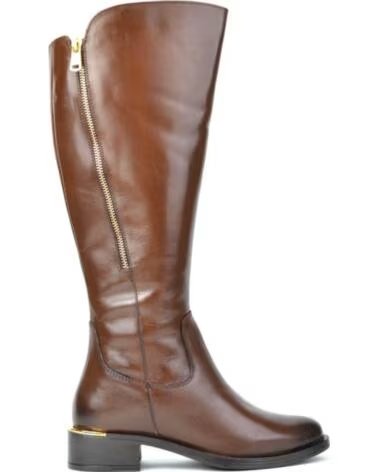CARAMELO BOTAS ALTAS DE MUJER CAR513-13 EN PIEL CAFÉ CAFEPIEL CAFE