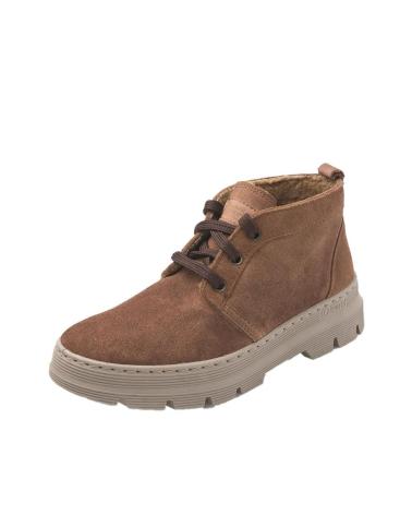 Botines de Mujer y Hombre NATURAL WORLD LIS SAFARI TRACK SERRAJE BAJO MARRON CUERO