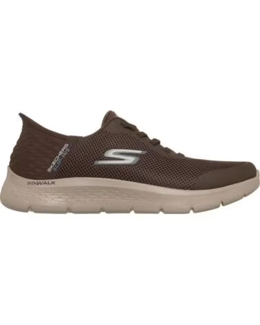 SKECHERS ZAPATILLAS GO WALK FLEX HANDS SLIP-INS MARRÓN MARRON